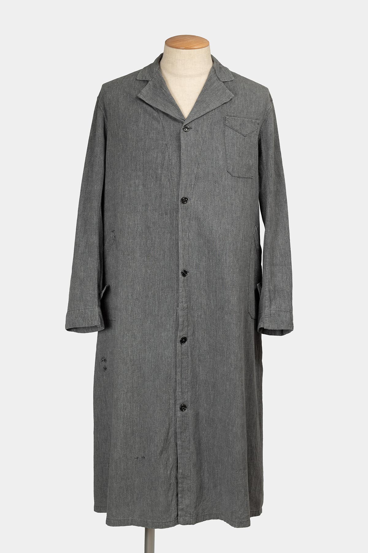 50s Black Chambray Atelier Coat - 57 Rue de Rome