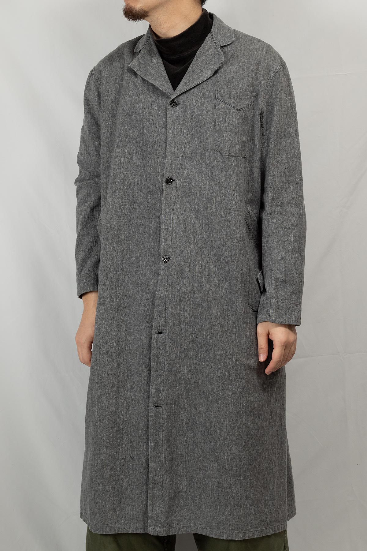 50s Black Chambray Atelier Coat - 57 Rue de Rome