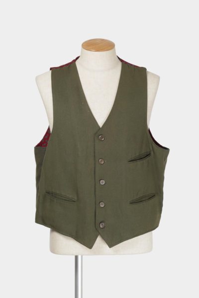 Vintage Khak Paisley Pattern Vest